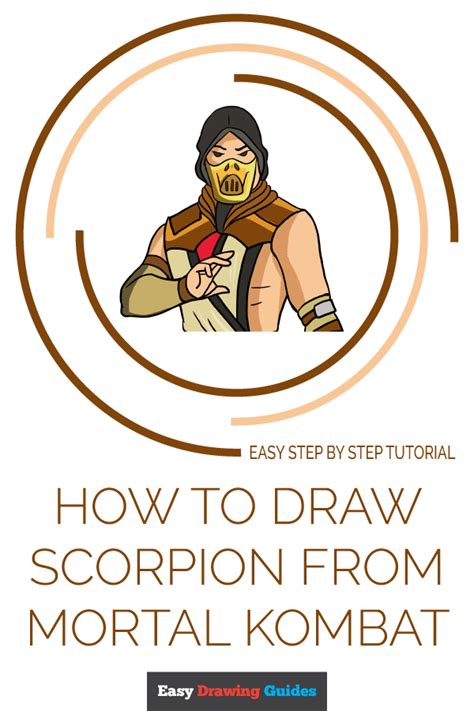 How To Draw Scorpion From Mortal Kombat Really Easy Drawing Tutorial