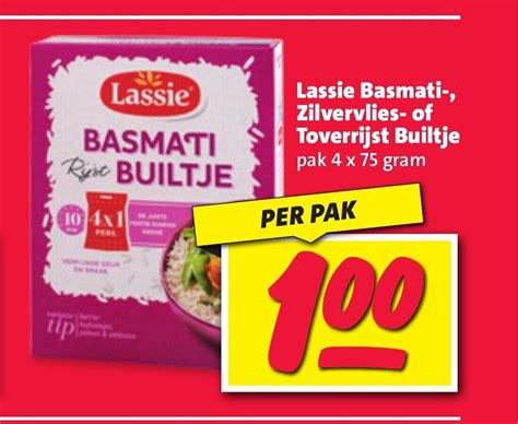 Lassie Basmati Zilvervlies Of Toverrijst Builtje 4 X 75 Gram