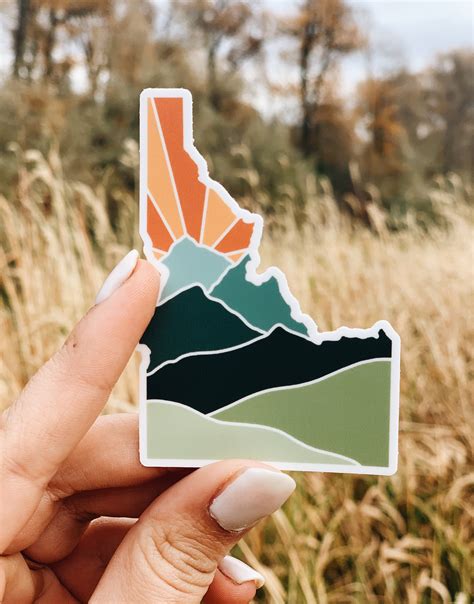 Idaho Sticker State Sticker Weatherproof Sticker For Etsy