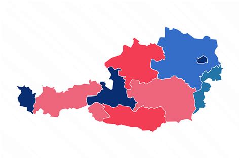 Multicolor Map Of Austria With Provinces Stok Vektör Sanatı And Arka