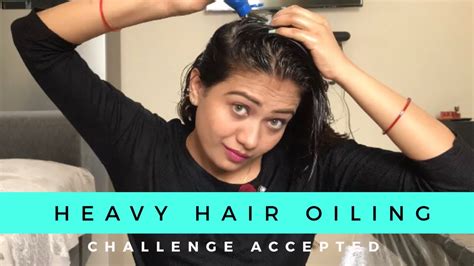 Heavy Hair Oiling Challenge 100 Ml Parachute Coconut Oil The Brown Eyed Youtube