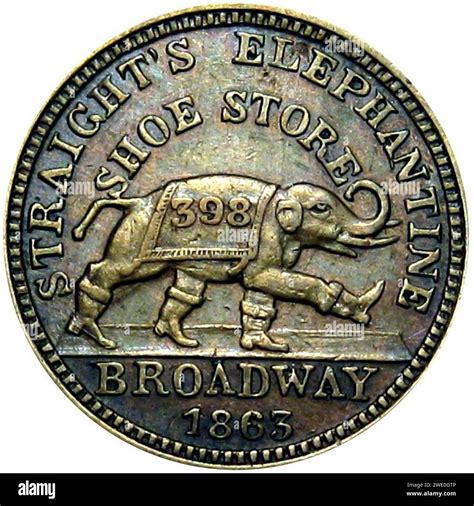 Albany New York Civil War Token Straight S Elephant In Boots