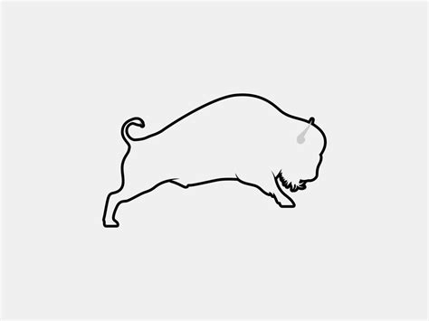 bison outline vector silhouette 11139300 Vector Art at Vecteezy