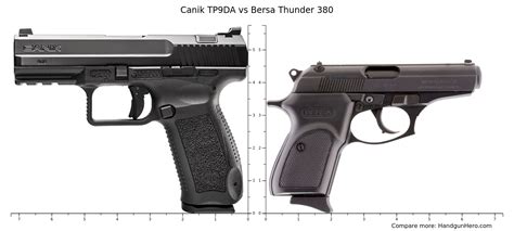 Canik Tp9da Vs Bersa Thunder 380 Size Comparison Handgun Hero