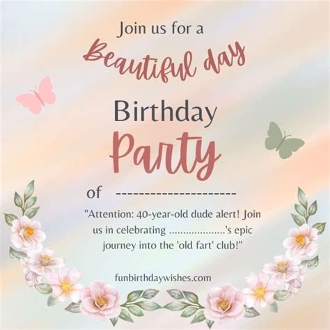 Funny Th Birthday Invitations Wording Ideas