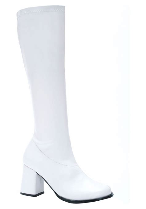 White Gogo Costume Boots For Women Walmart