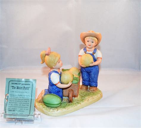 Home Interiors DENIM DAYS Figurine 1985 Melon Patch 1512 Etsy