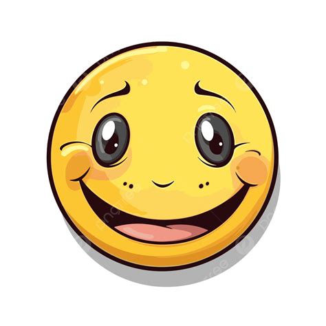 Rosto Sorridente Vetor Png Emoticon De Smiley De Clipart De Adesivo Em Um Desenho Animado De