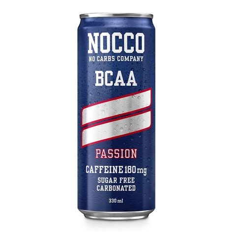 Buy NOCCO BCAA Passion 24 x 330ml | Zero Sugar | Functional Energy