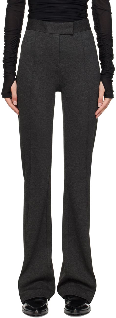 Helmut Lang Pantalon évasé Gris Ssense France