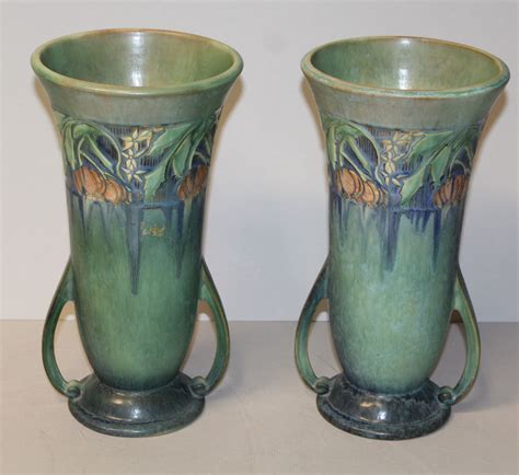 Bargain Johns Antiques Roseville Pottery Green Baneda Pattern