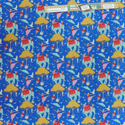 Quilting Patchwork Fabric Tilda Jubilee Circus Life Blue 50x55cm Fq