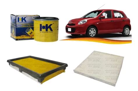 Kit Filtros Nissan March Aceite Aire Polen