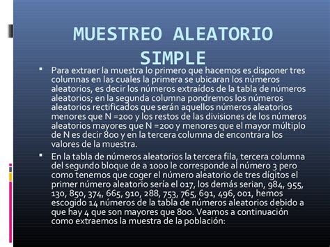 Muestreo Aleatorio Simple