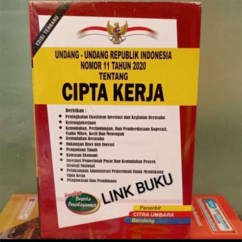 Promo Undang Undang Cipta Kerja Omnibus Law Nomor 11 Tahun 2020