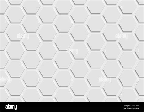 White And Clean Hexagon Grid Background With Geometrical Grid