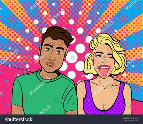 Poster Valentines Day Pop Art Woman Stock Vector Royalty Free