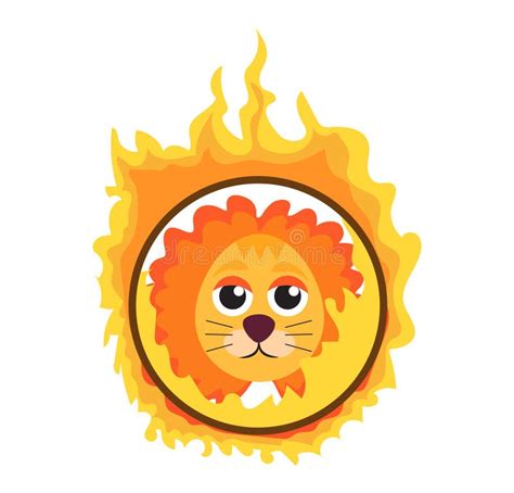 Lion Jumping Ring Fire Circus Stock Illustrations – 57 Lion Jumping ...