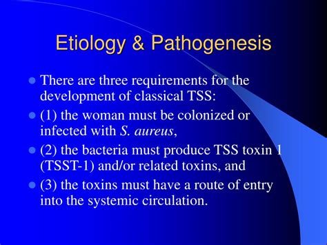 Toxic Shock Syndrome Pathogenesis