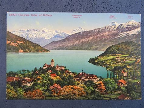 AK BEO THUNERSEE SPIEZ MIT SCHLOSS 1927 Kaufen Auf Ricardo