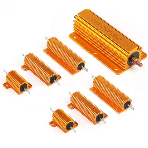 5W 500W Golden Aluminium Load Resistor Wirewound Various Values 0 1