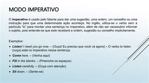Imperativo Em Ingles - IMPERATIVOS NO INGLES - SUBJECT - OBJECT PRONOUN REVIEW parte (1) slide ...