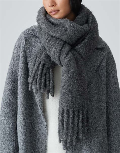 Oversize Schal Amoni Scarf Grau Online Bestellen OPUS Online Shop