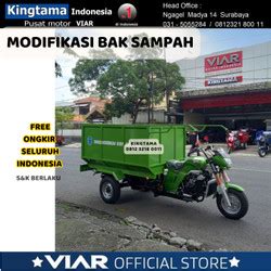 Promo Motor Roda Tiga Viar Karya Bak Sampah Hidrolik Promo Original