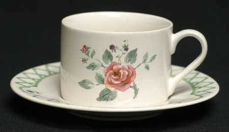 Triple A Resale 2 Pfaltzgraff Garden Trellis Flat Cup And Saucer Sets