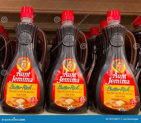 Bottles Of Aunt Jemima Syrup Editorial Image | CartoonDealer.com #183303338