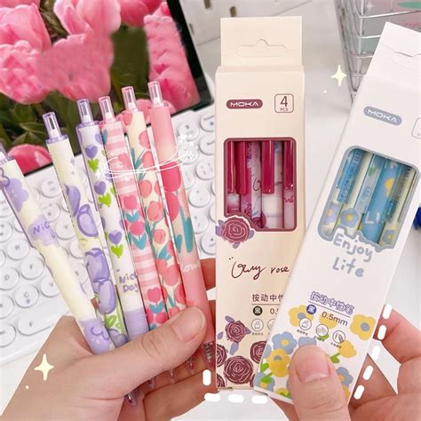 Bol Grafos De Gel Retr Ctiles Con Estampado De Flores 4 Unids Set