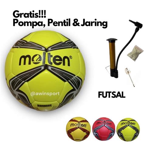 Jual BOLA FUTSAL MOLTEN VANTAGIO FREE PENTIL JARING POMPA Shopee