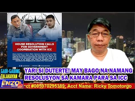 Yari Si Duterte May Bago Na Namang Resolusyon Sa Kamara Para Sa Icc