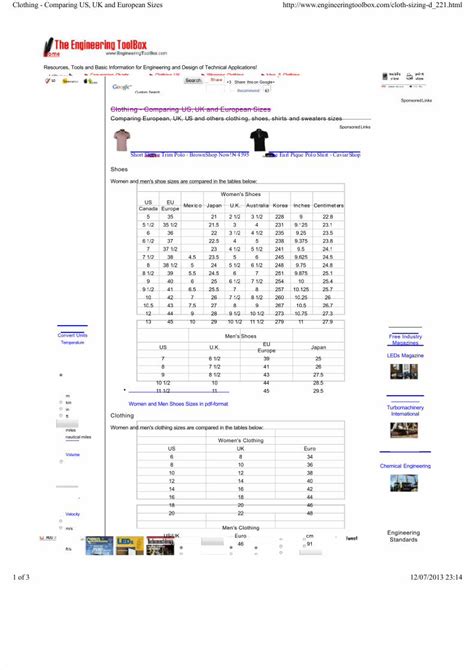 (PDF) Clothing - Comparing US, UK and European Sizes - DOKUMEN.TIPS