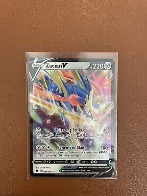 Pokemon Zacian V Swsh Crown Zenith Ultra Rare Pokemon Tcg Card