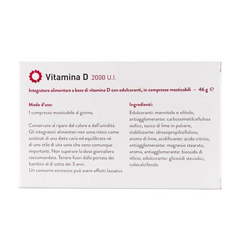 Integratore Vitamina D 2000 U I 168 Cps Masticabili Metagenics