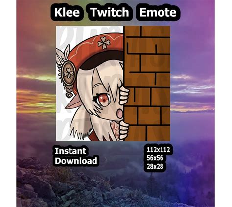 Klee Twitch Emote Cute Chibi Genshin Impact Klee Emote Ganbale