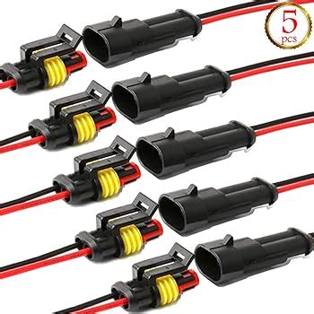 YETOR Conector De Cable Enchufe Impermeable Conector Macho De 2 Pines