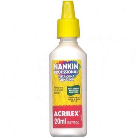 Tinta Nankin 20ml Branco Acrilex E Gipel