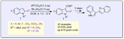 Molecules Free Full Text Boron Trifluoride Etherate Promoted Regioselective 3 Acylation Of