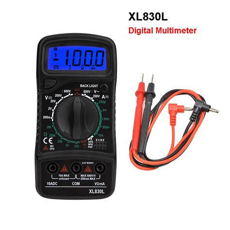 Xl830l Digital Multimeter Esr Meter Testers Lcd Handheld Multimeter Acdc Voltmeter Ammeter