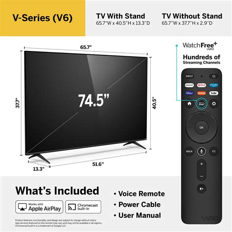 Vizio Class V Series K Uhd Led Smartcast Smart Tv V X J Specs