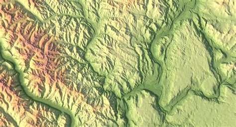 Washington State Terrain 3d Map By Shustrik