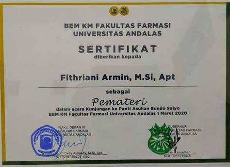 Sertifikat Narasumber Document Repository Universitas Andalas