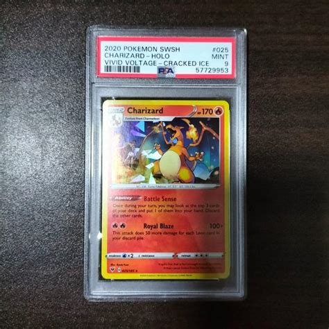 PSA 9 CRACKED ICE HOLO CHARIZARD VIVID VOLTAGE THEME DECK EXCLUSIVE