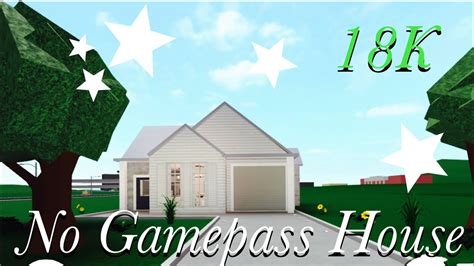 Roblox Bloxburg No Gamepass House 18k Youtube