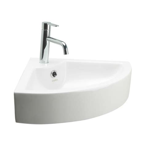 Cera Callis 555 X 420 Snow White Wall Hung Wash Basins Without Pedestal