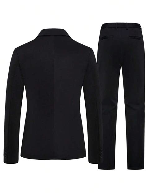 Manfinity Mode Men Single Breasted Blazer And Suit Pants Shein Usa