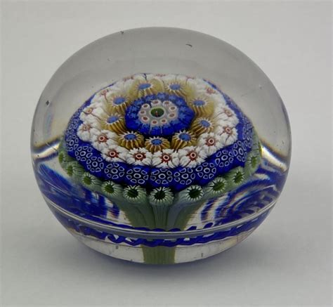 Antique St Louis Concentric Millefiori Mushroom Paperweight