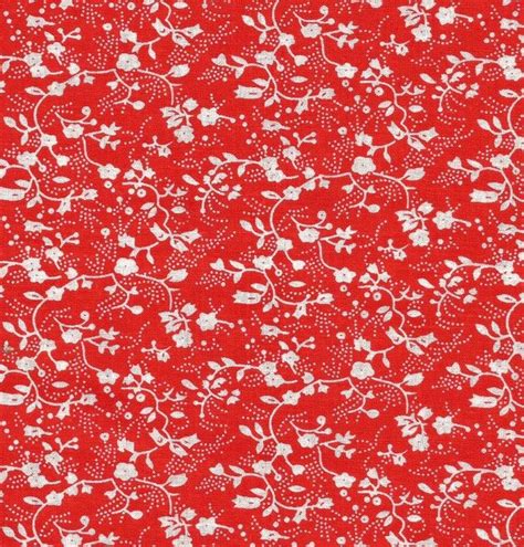 Coupon Tissu Patchwork Fleurs Liberty Romantique Shabby Chic Rouge